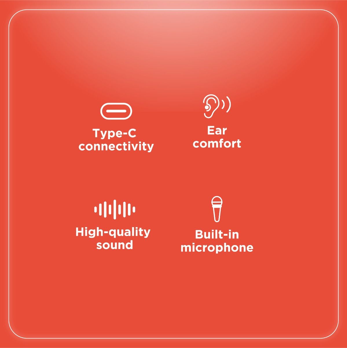 RadioShack Wired Type-C Earphones – Built-In Mic, 10mm Drivers, Quick Access Controls, 3.5ft Cable, White
