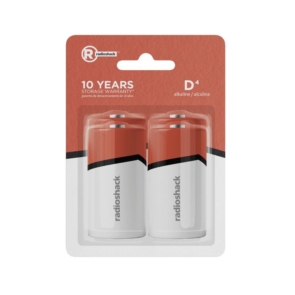 RadioShack D Alkaline Batteries 4 Pack 2302291