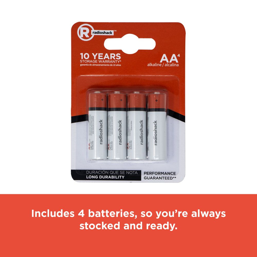 RadioShack AA Alkaline Batteries / 2302213 / 4 Pack 5 RadioShack AA Alkaline Batteries / 2302213 / 4 Pack