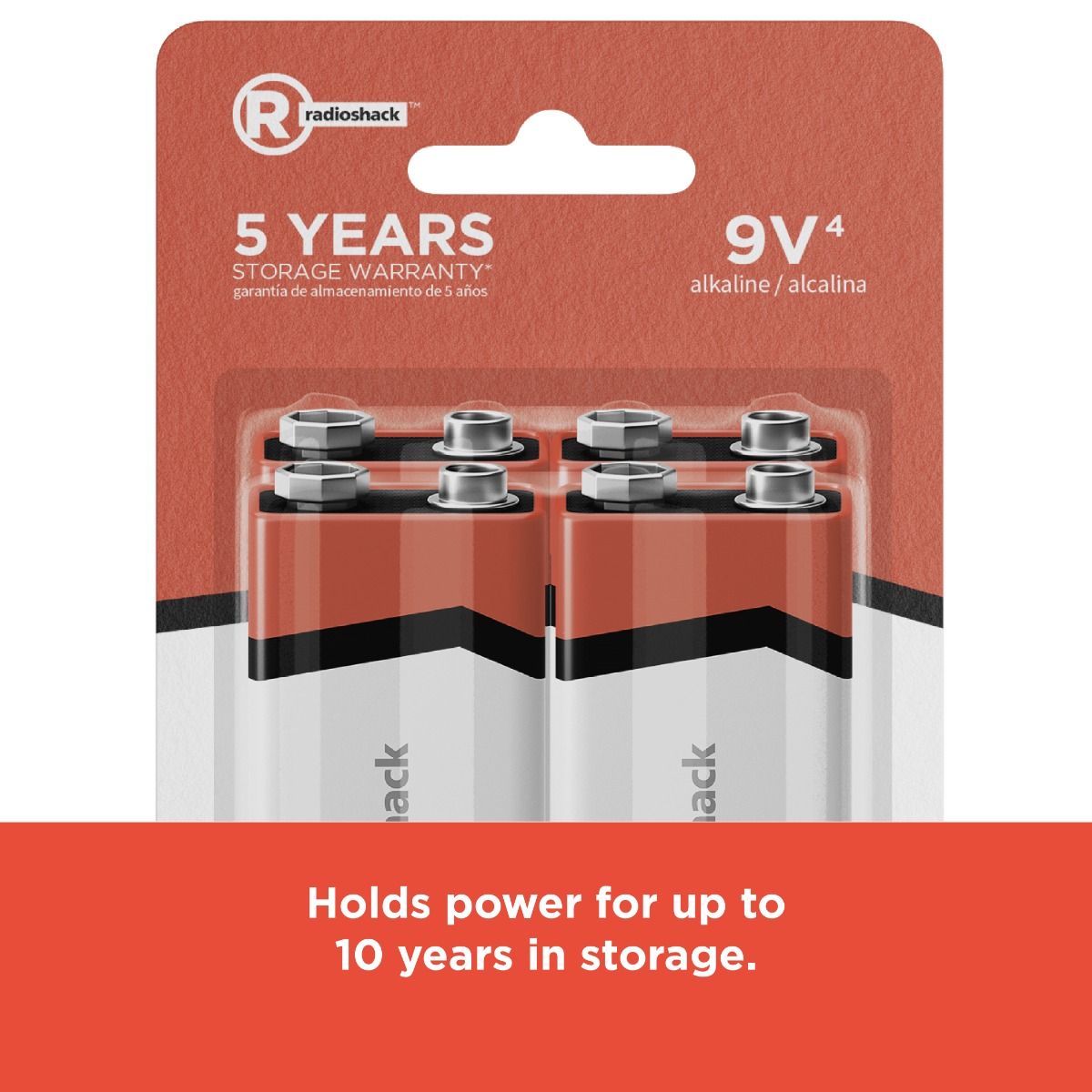 RadioShack 9V Alkaline Batteries 4 Pack 2302290 6 RadioShack 9V Alkaline Batteries 4 Pack 2302290