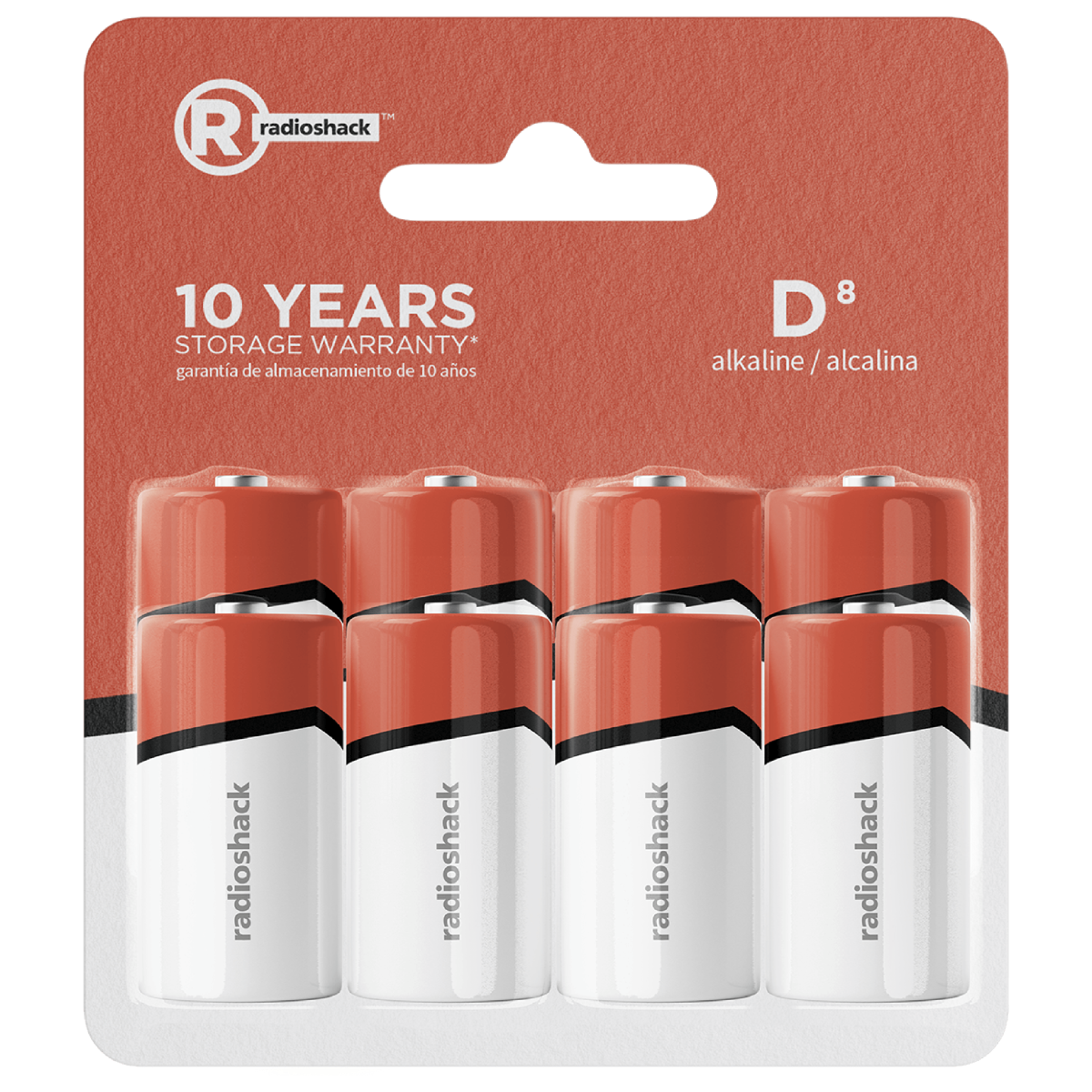 RadioShack D Alkaline Batteries 8 Pack 2302292