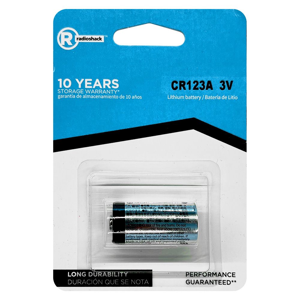 RadioShack Camera Battery CR123 2301675 3V
