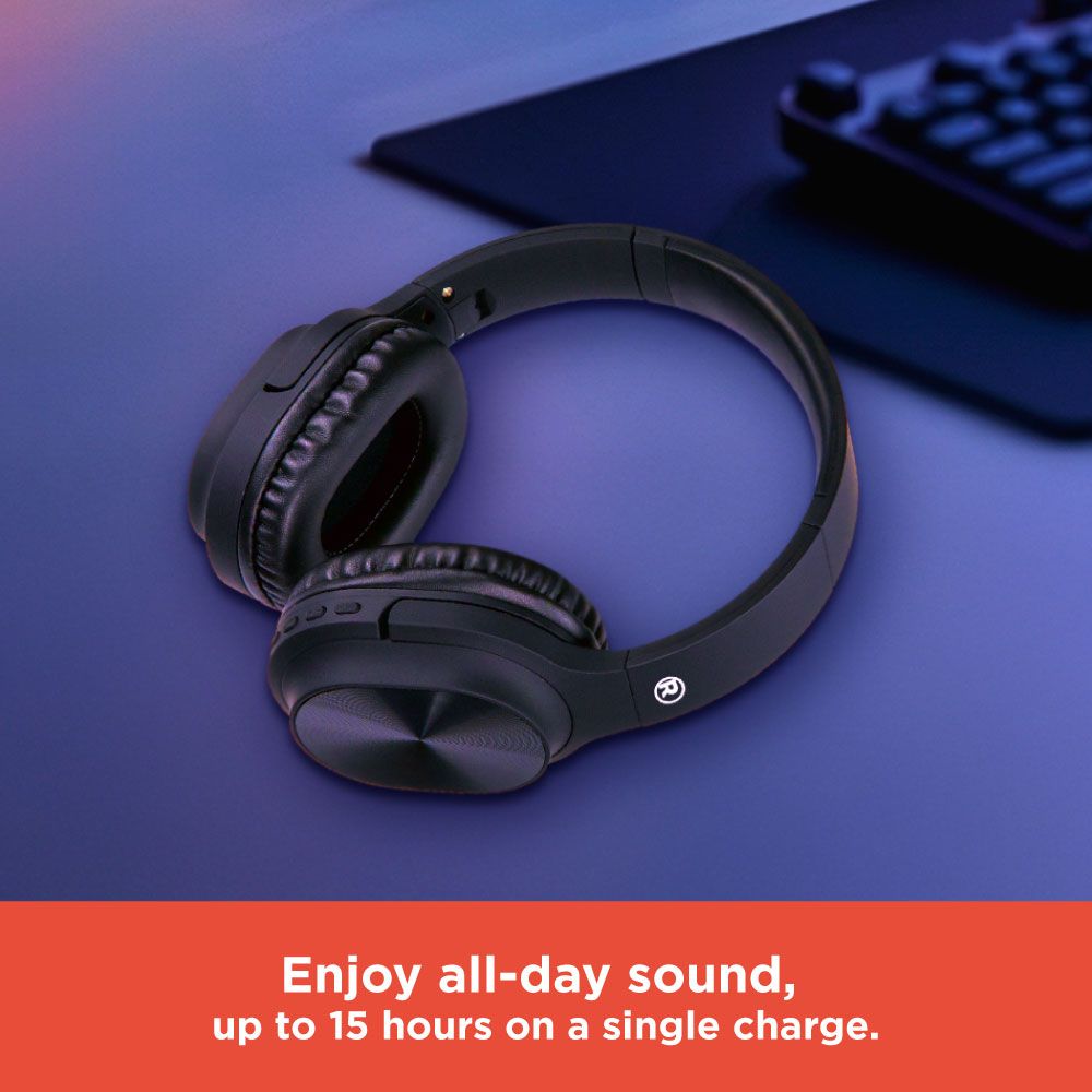 RadioShack Free Beat Headphones - Bluetooth 5.3, 40mm Drivers, 15-Hour Playtime, 32 ft Wireless Range, Black 3 RadioShack Free Beat Headphones - Bluetooth 5.3, 40mm Drivers, 15-Hour Playtime, 32 ft Wireless Range, Black