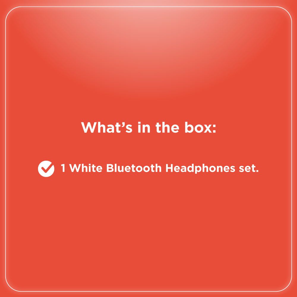 RadioShack Free Beat Headphones - Bluetooth 5.3, 40mm Drivers, 15-Hour Playtime, 32 ft Wireless Range, White