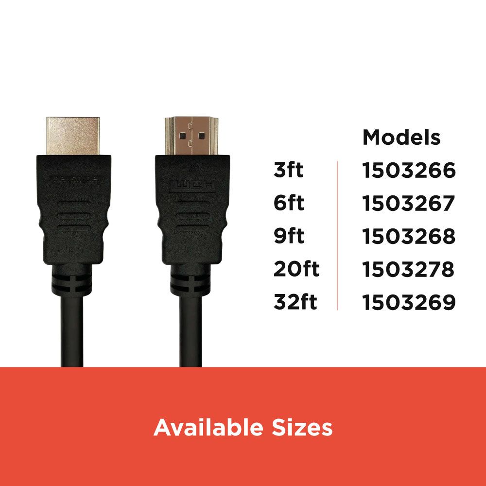 RadioShack HDMI 2.0 4K Round Cable with Ethernet Male to Male - 1.8m (6 Ft) 1503267 7 RadioShack HDMI 2.0 4K Round Cable with Ethernet Male to Male - 1.8m (6 Ft) 1503267