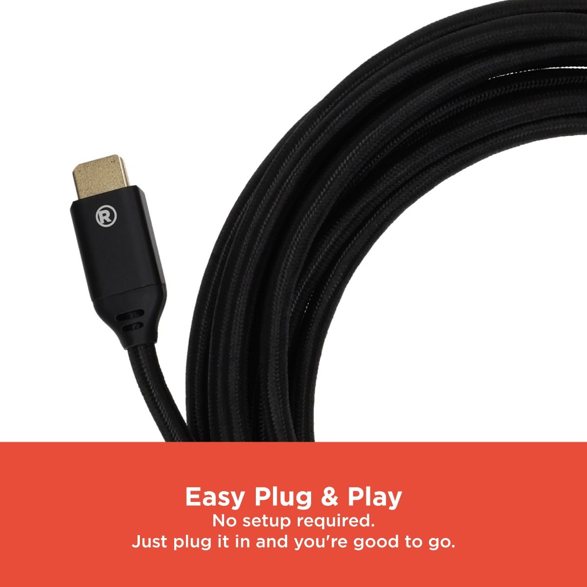 RadioShack HDMI 2.0 High Speed 4K60 Round Cable 20FT 1503302