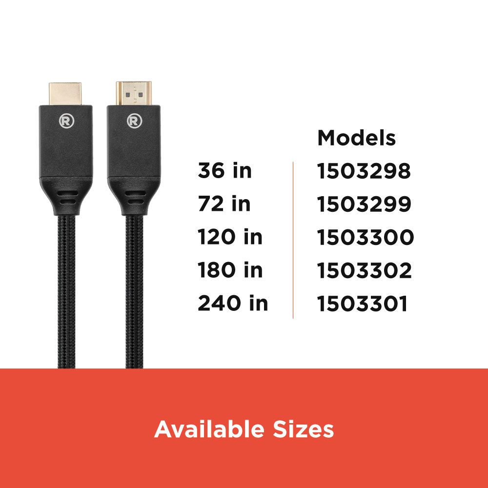 RadioShack HDMI 2.0 High Speed 4K60 Round Cable 20FT 1503302