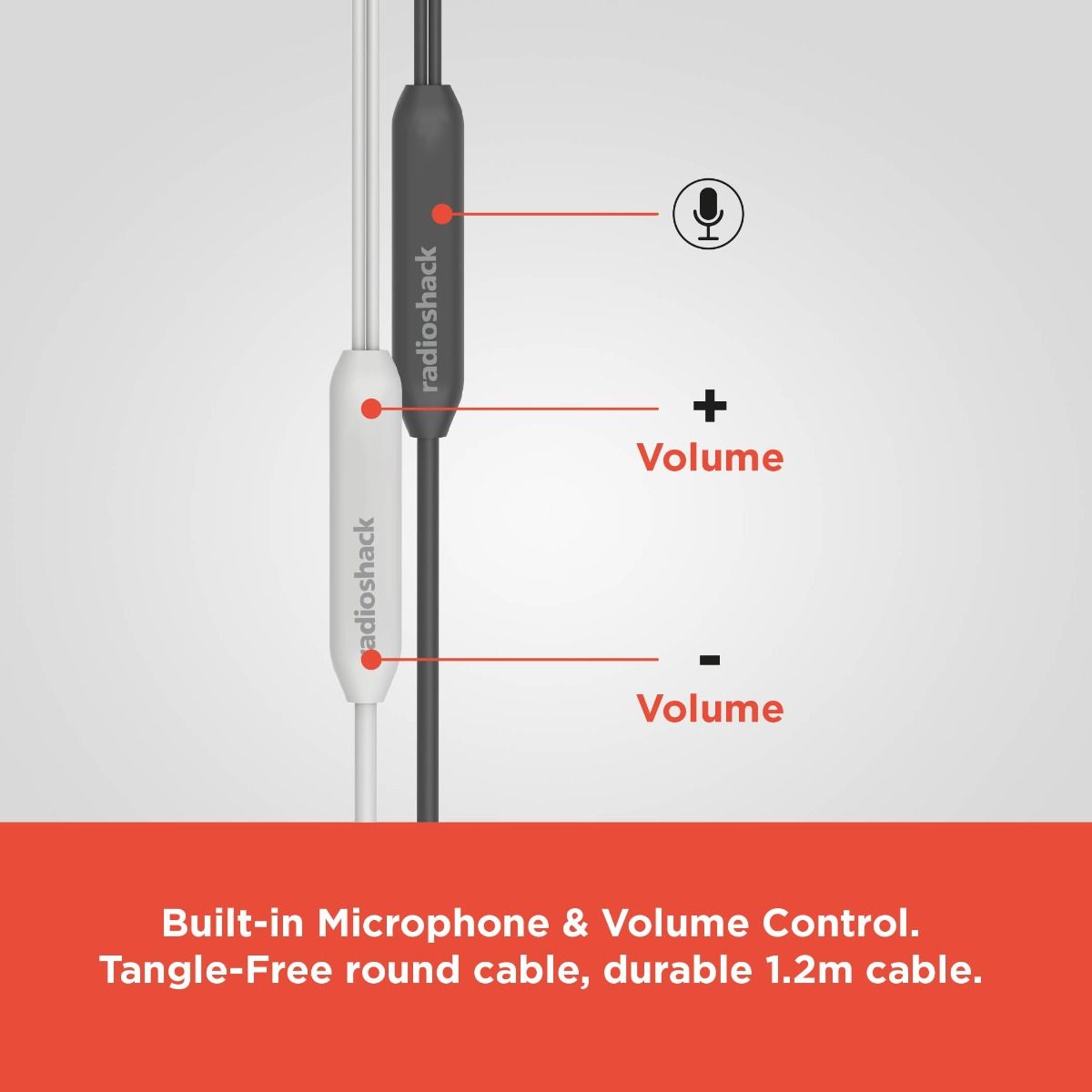 RadioShack In-Ear Earphones 2-Pack – USB-C, Built-In Mic, Volume Control, 14mm Drivers, Black & White 6 RadioShack In-Ear Earphones 2-Pack – USB-C, Built-In Mic, Volume Control, 14mm Drivers, Black & White