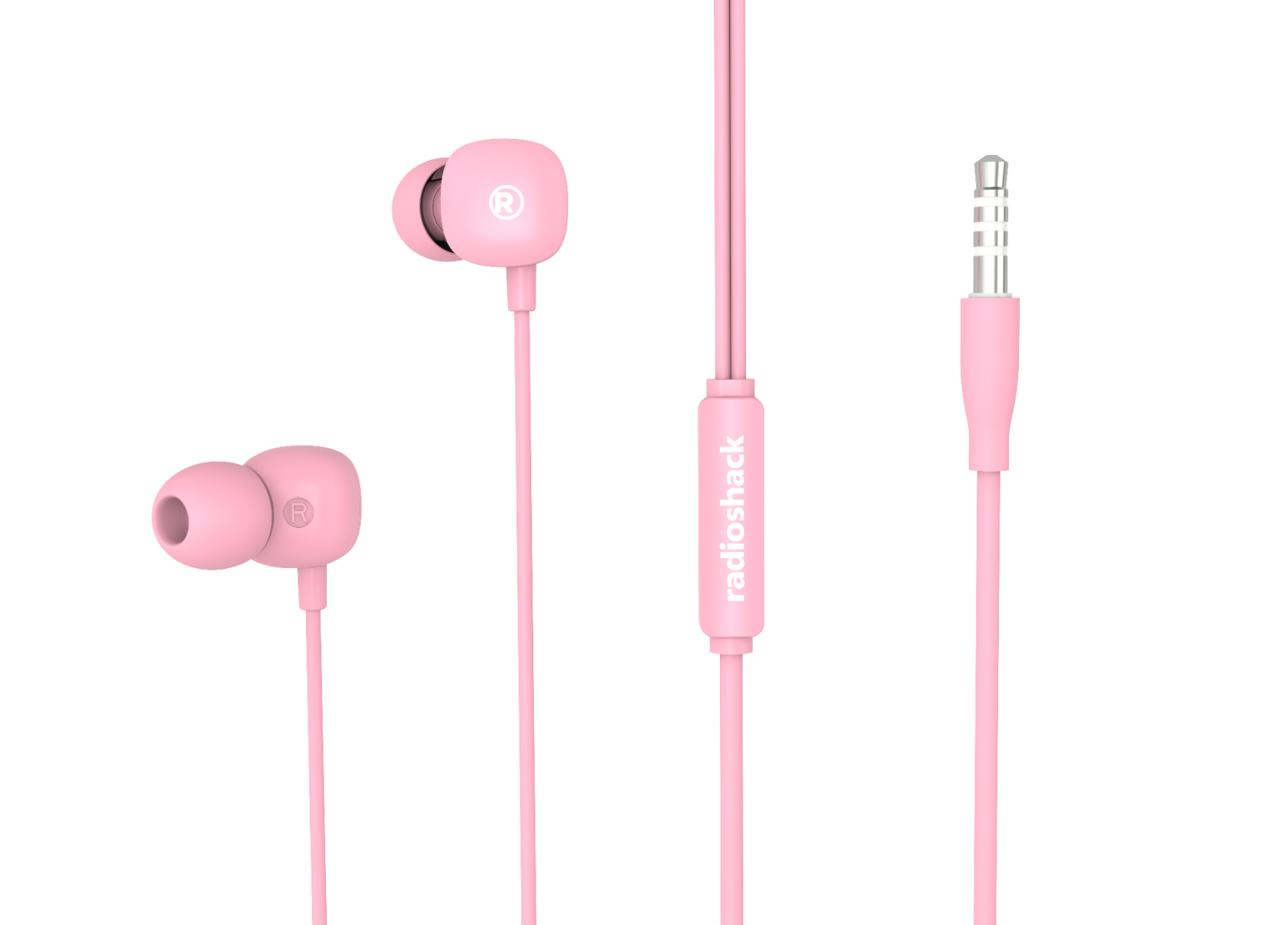 RadioShack THIN STEREO - Ultra-Slim Wired Stereo Headphones 3304286 Pink