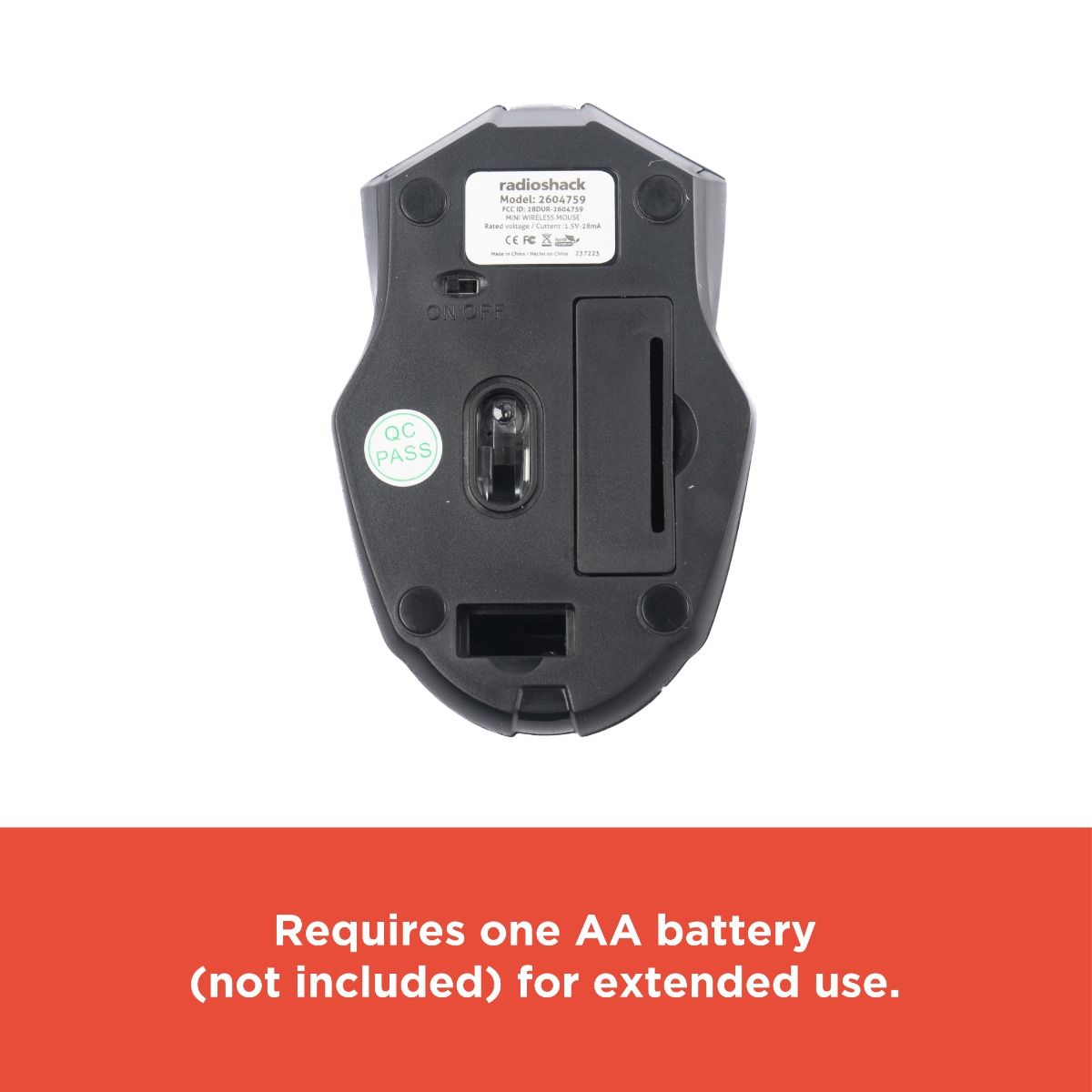 RadioShack Mini Wireless Mouse 2604759