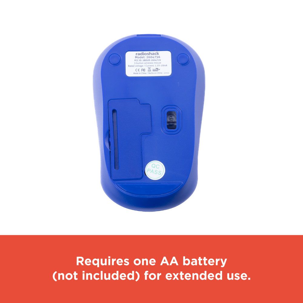 RadioShack Wireless 3-Button Mouse 2604756