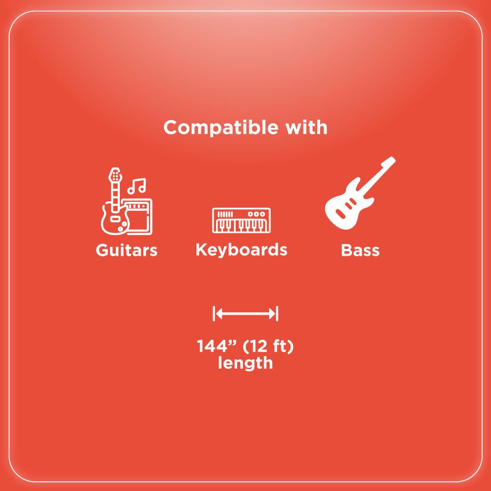 RadioShack 1/4 Instrument Cable 1202235 12 Feet - Audio Cables - Audio - Products