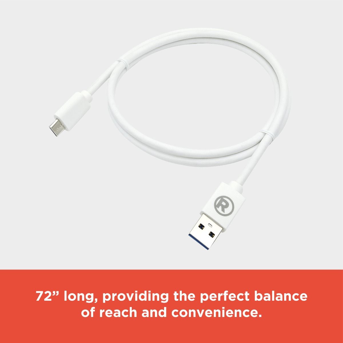 RadioShack USB 3.0 Male to Type-C Round Male Cable - 1.8m (6 Feet) 2605129 5 RadioShack USB 3.0 Male to Type-C Round Male Cable - 1.8m (6 Feet) 2605129