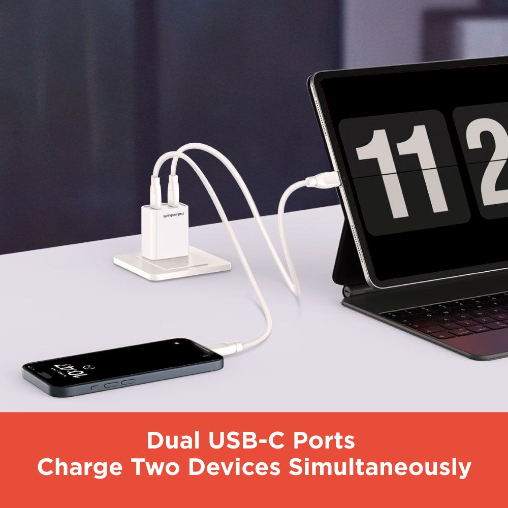 RadioShack Dual Port USB-C Wall Charger 2605164