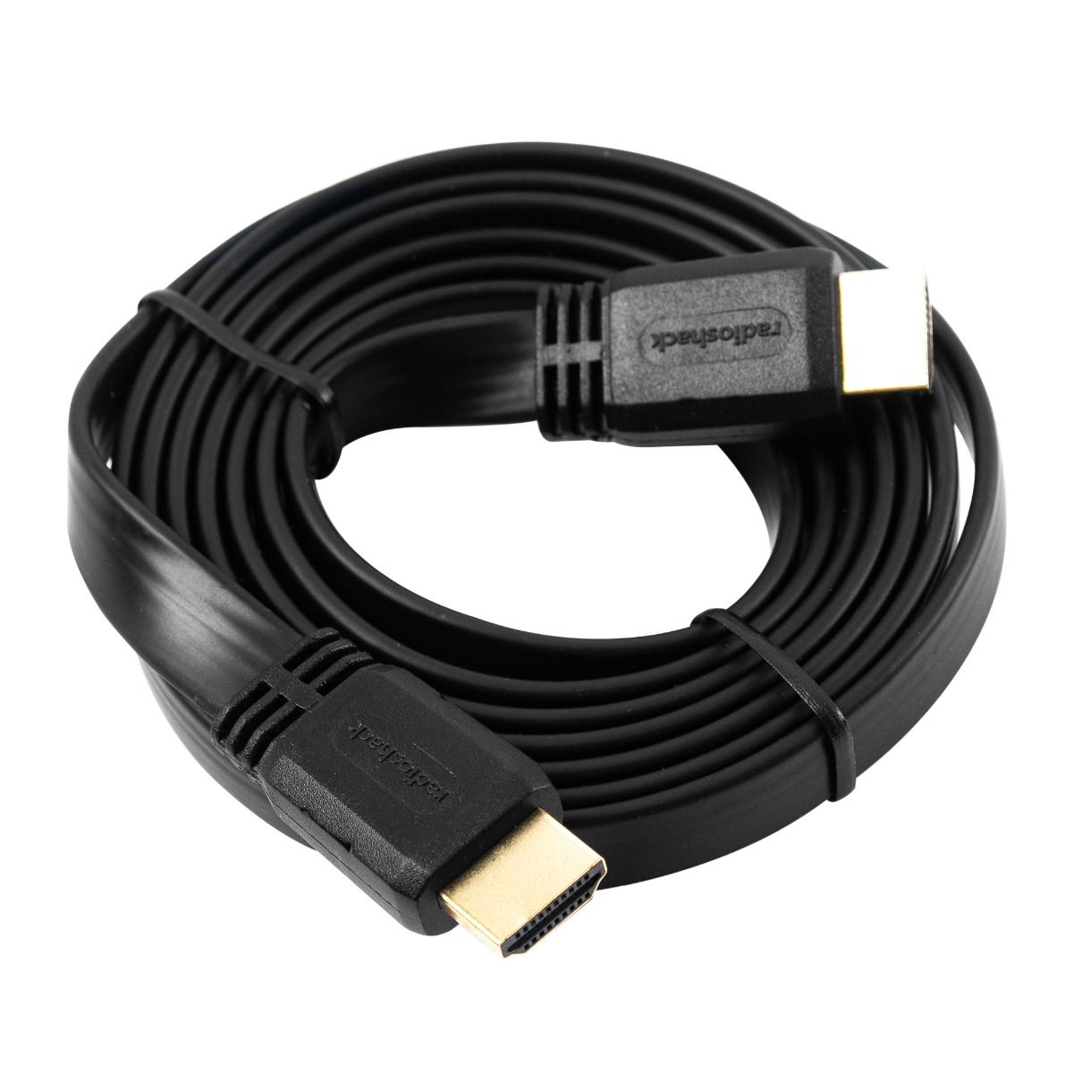 RadioShack HDMI 2.0 4K Flat Cable with Ethernet Male to Male - 1.8m 6 Feet