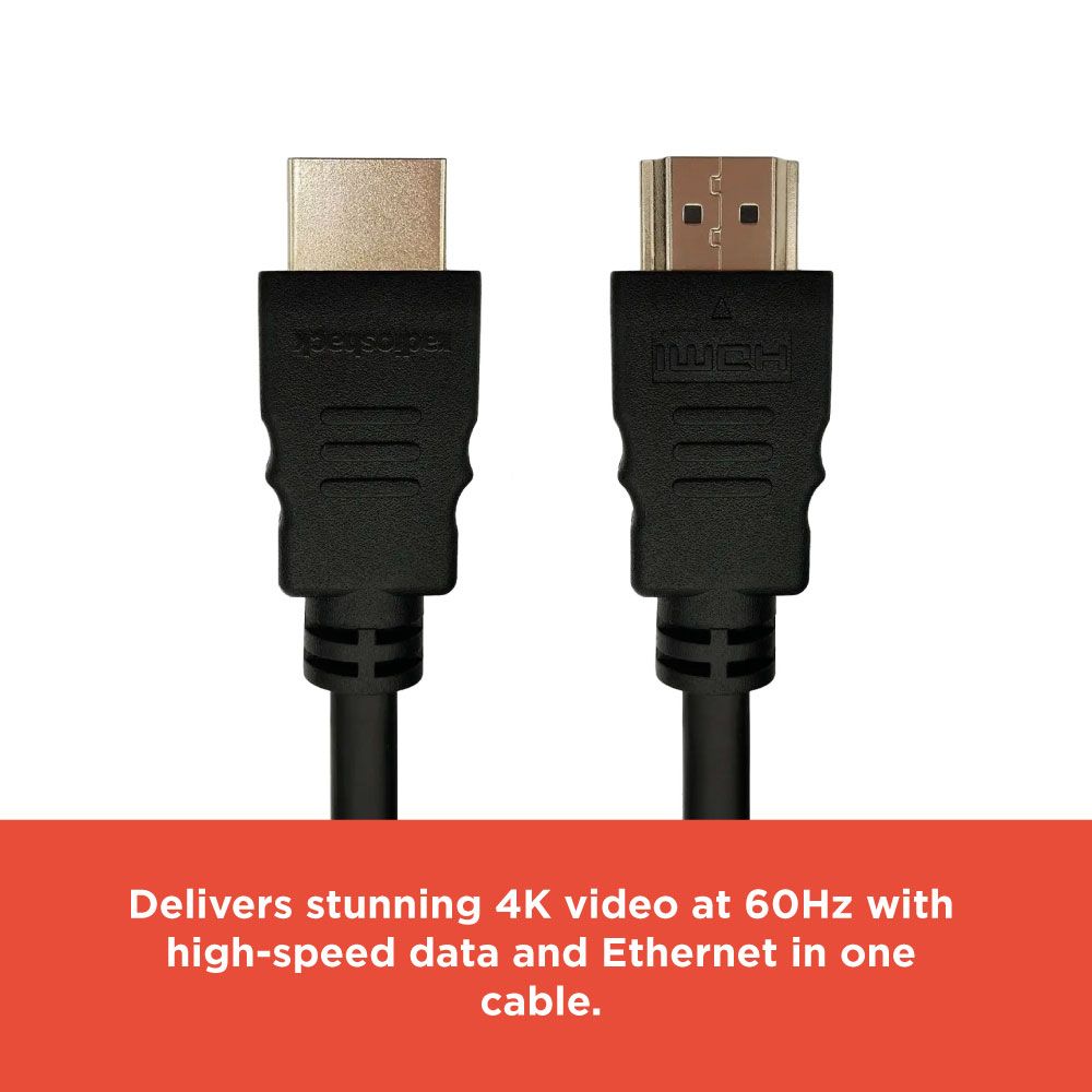 RadioShack HDMI 2.0 4K Round Cable with Ethernet Male to Male - 6m 1503278 20 Feet 6 RadioShack HDMI 2.0 4K Round Cable with Ethernet Male to Male - 6m 1503278 20 Feet