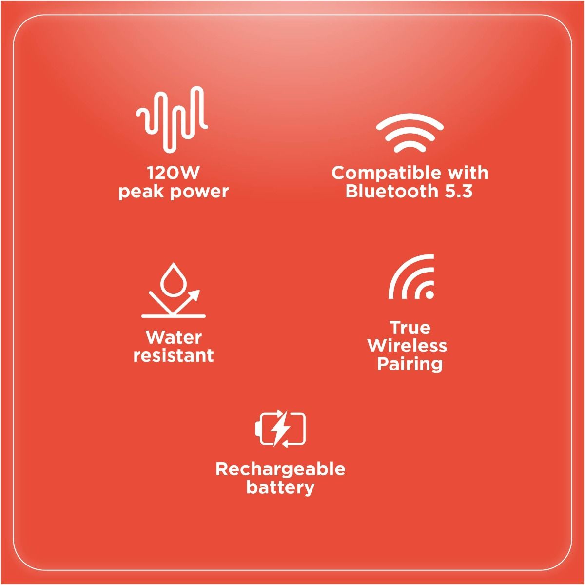 RadioShack Portable Bluetooth Speaker – 60W, TWS Pairing, IPX5 Water Resistant, Rechargeable Battery